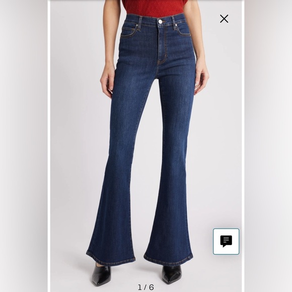 Frame Denim Denim - FRAME Denim Dark Blue Flare Jeans Le High Flare Jeans in Sutherland wash sz 27